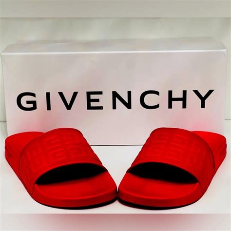 Givenchy 4G Embossed Flat Pool Sandals 